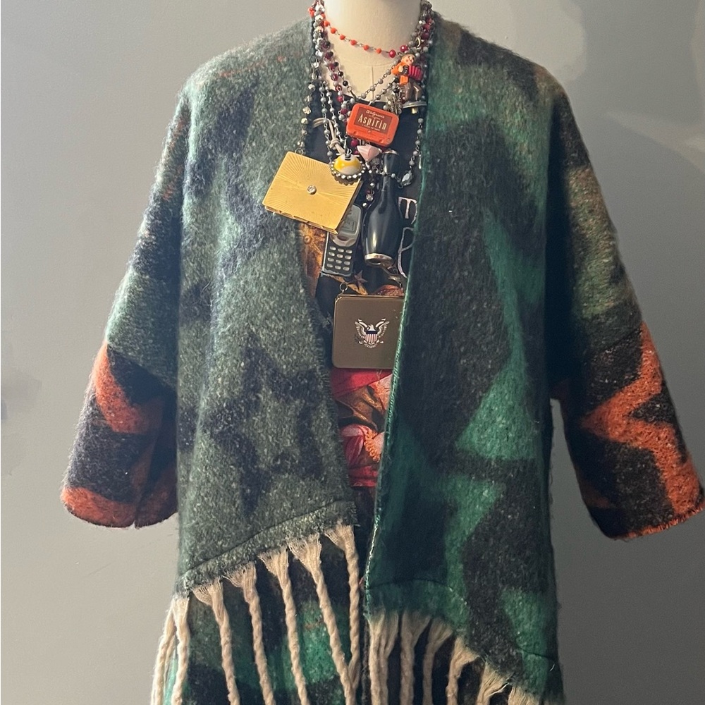 Oversized Boho Wool Blend Coat